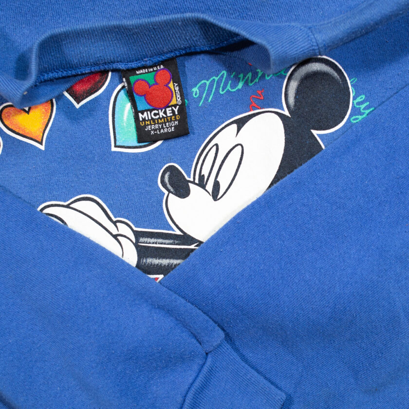 Sweat col rond 90's - Mickey and Minnie Love