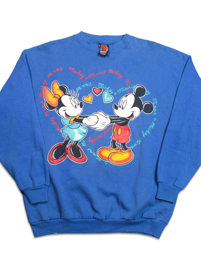 Sweat col rond 90's - Mickey and Minnie Love