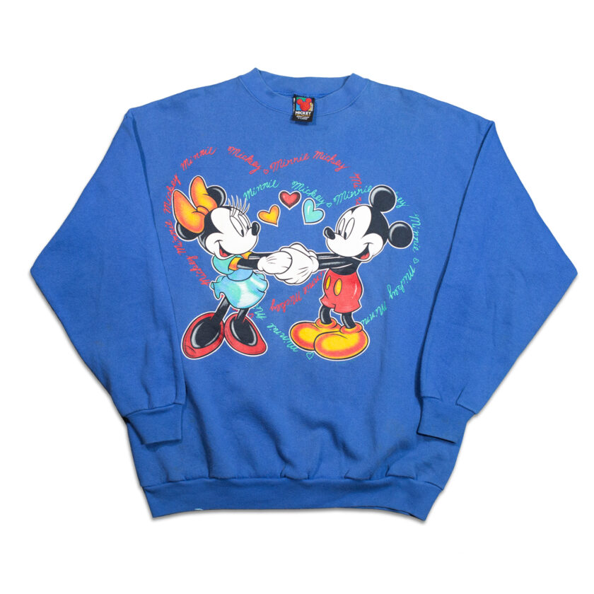 Sweat col rond 90's - Mickey and Minnie Love