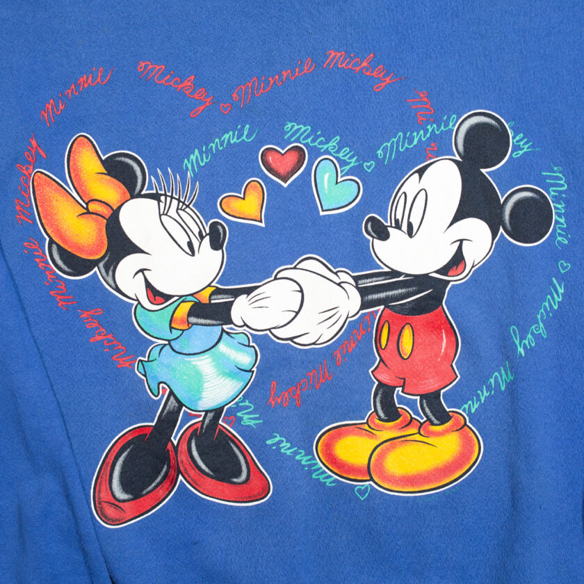 Sweat col rond 90's - Mickey and Minnie Love