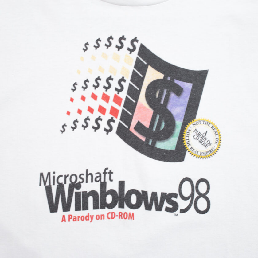 Parody tee shirt Microshaft Winblows 98